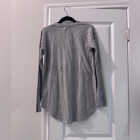 First Love Gray long sleeve maternity shirt - Picture 3 of 8